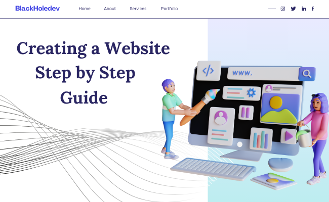 creating website development step-by-step guide for beginners